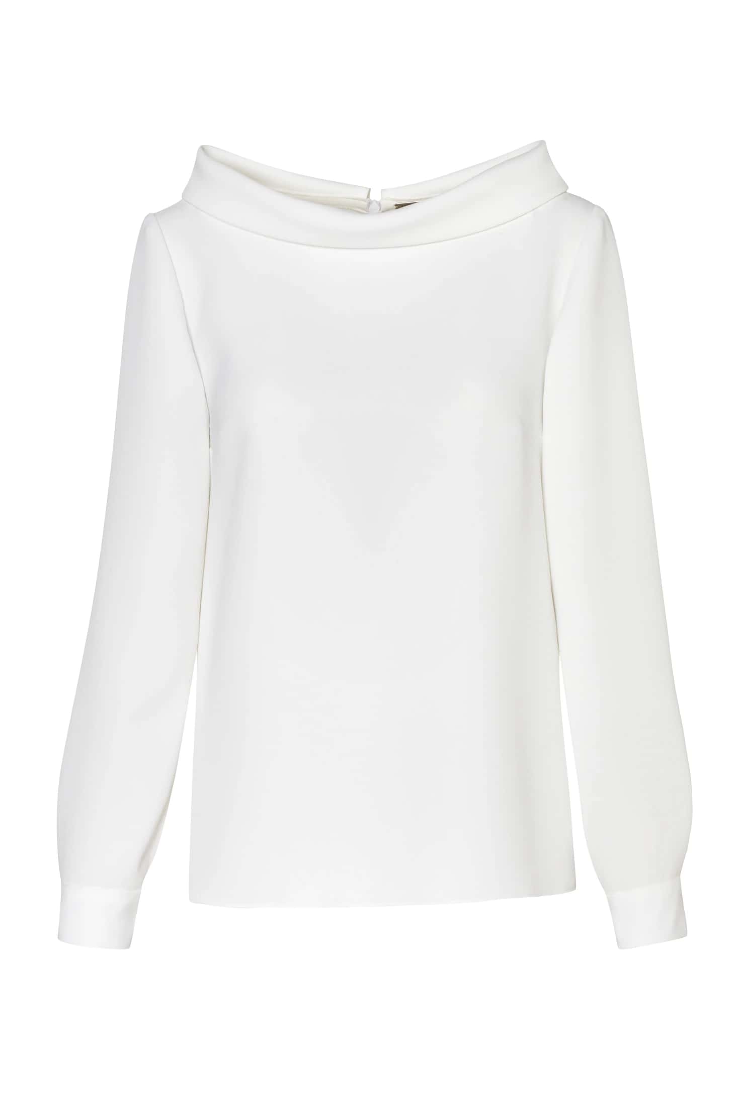 High-Neck Long-Sleeve Cady Blouse - miniatura 2