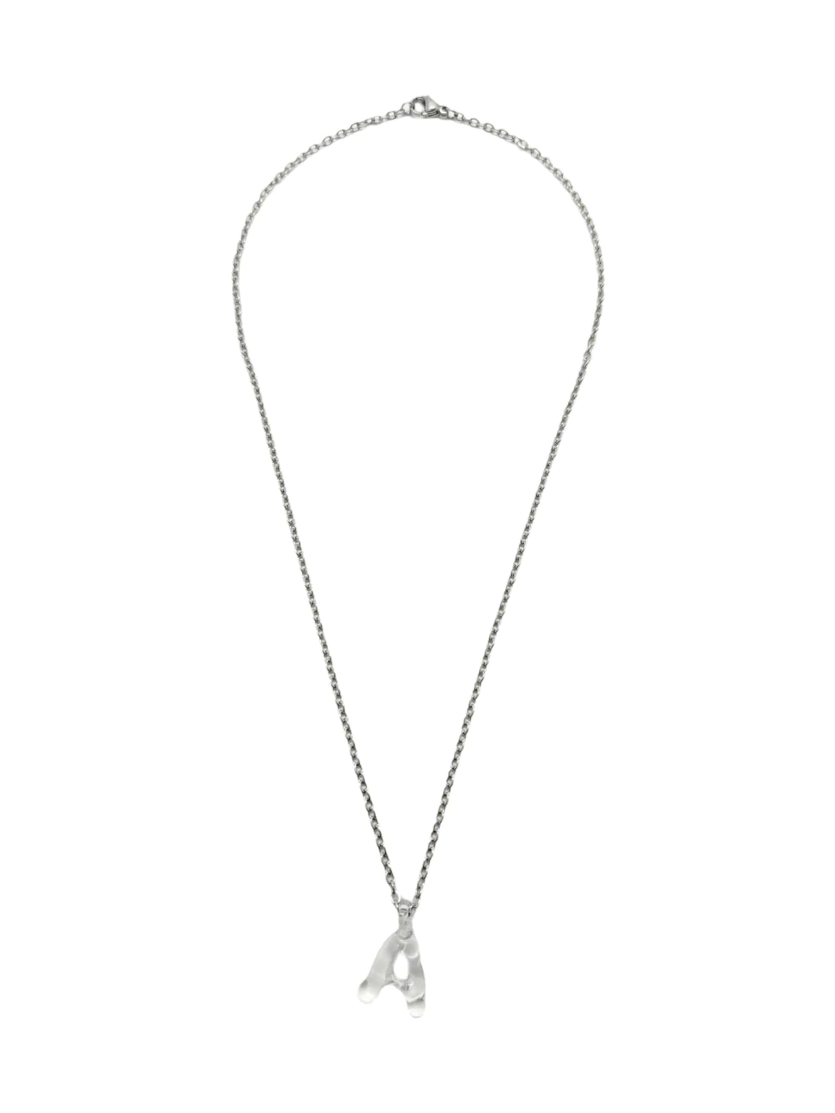 clear glass necklace 1 letter - miniatura 2