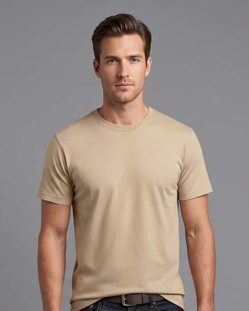 Camiseta Basica Premium Cotton Beige