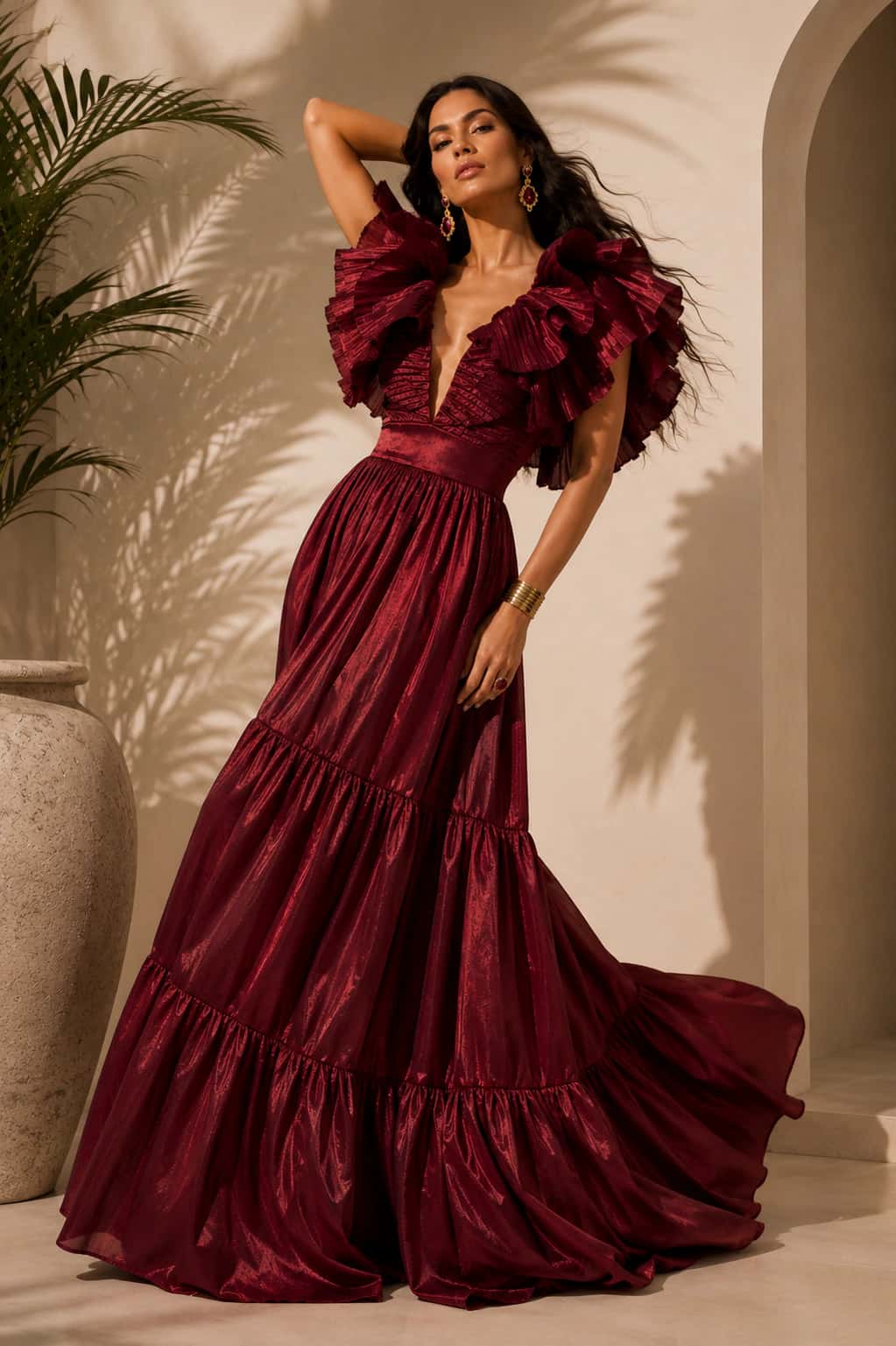 Vestido Armonia Vinotinto - miniatura 3