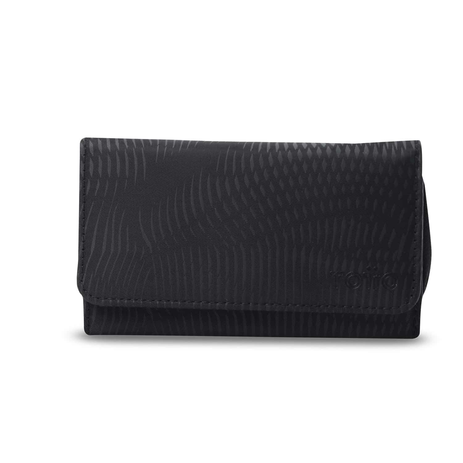 Billetera para Mujer Texture Var con RFID Blocker Negra