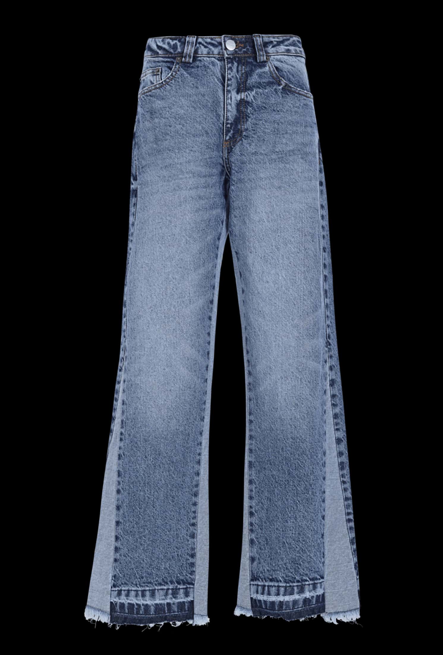 EMBROIDERED FLARED JEANS