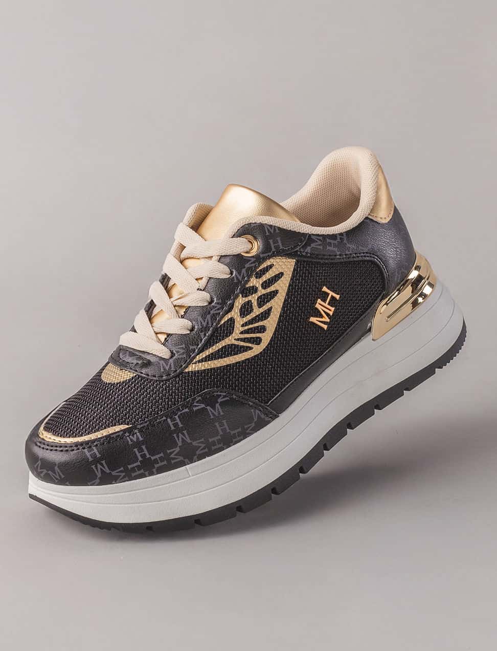 Tenis Aura Negro Oro