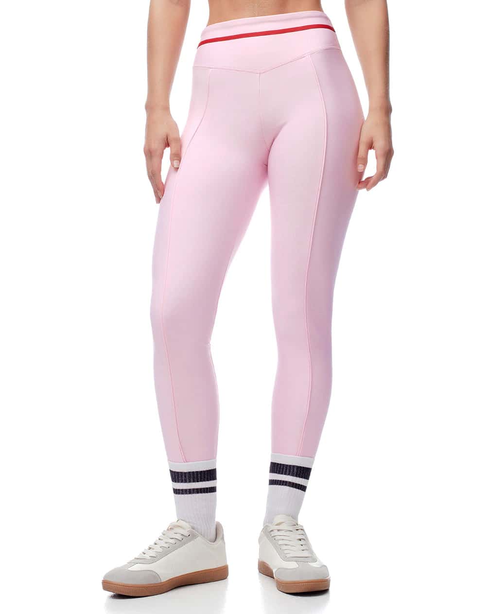 Legging tiro medio rosado mujer