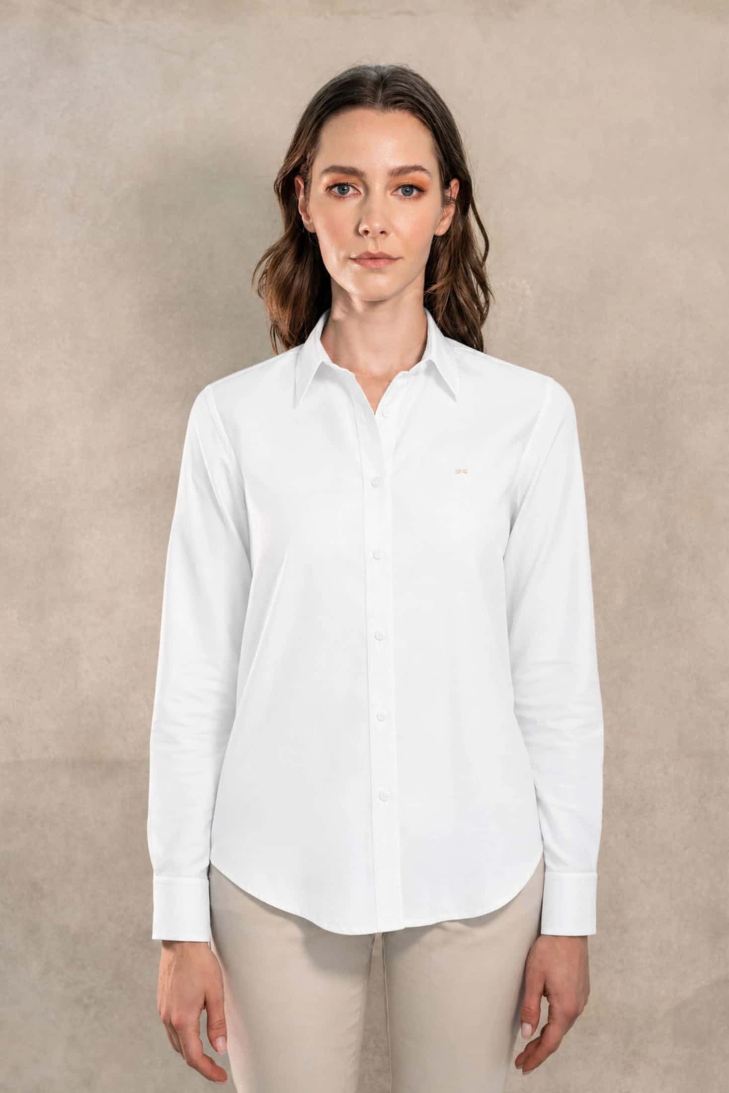 Camisa Antimanchas Oxford de Mujer Blanco