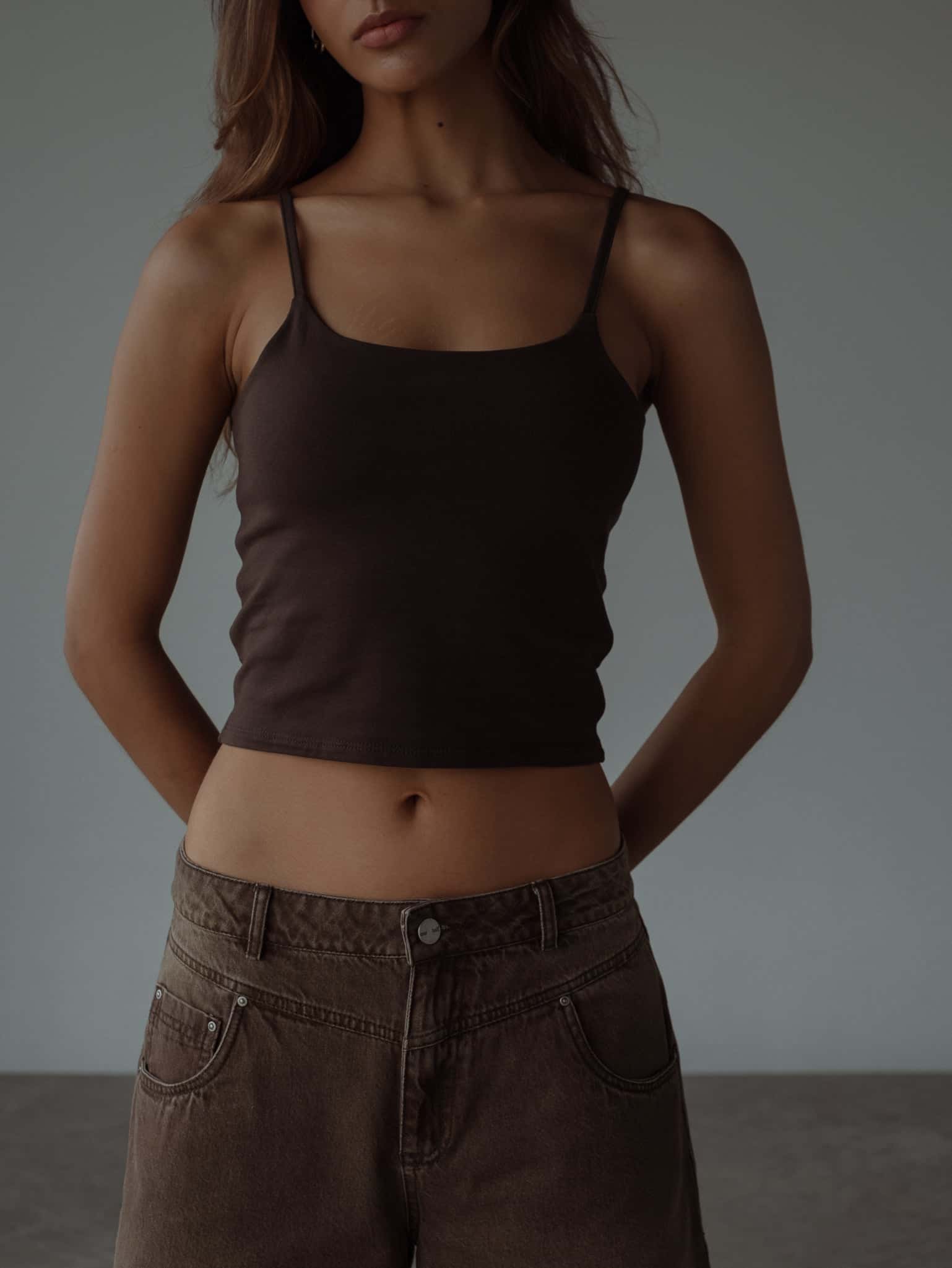 ESSENTIAL TANK TOP - ESPRESSO