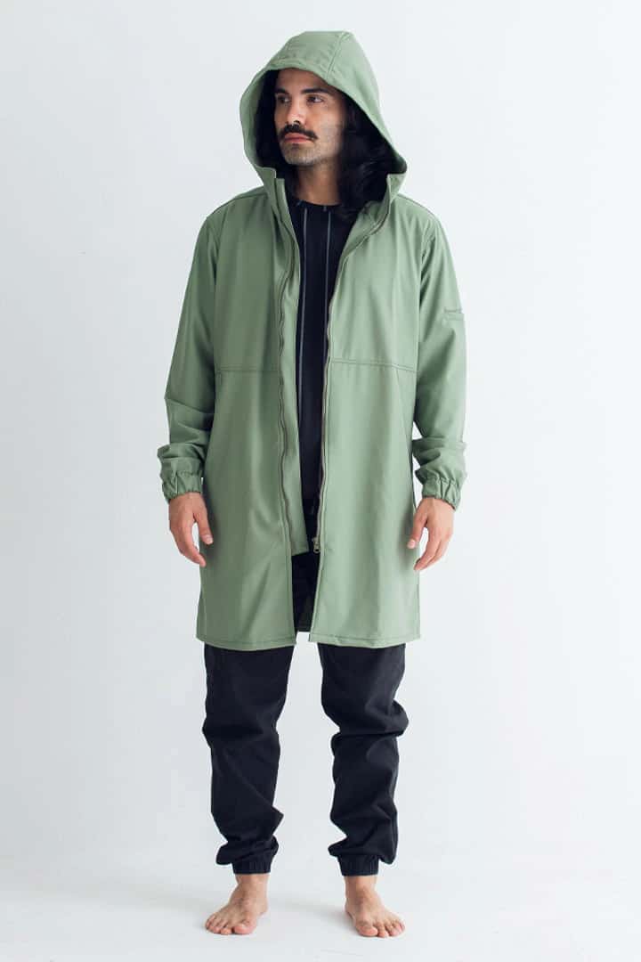 Chaqueta para lluvia verde
