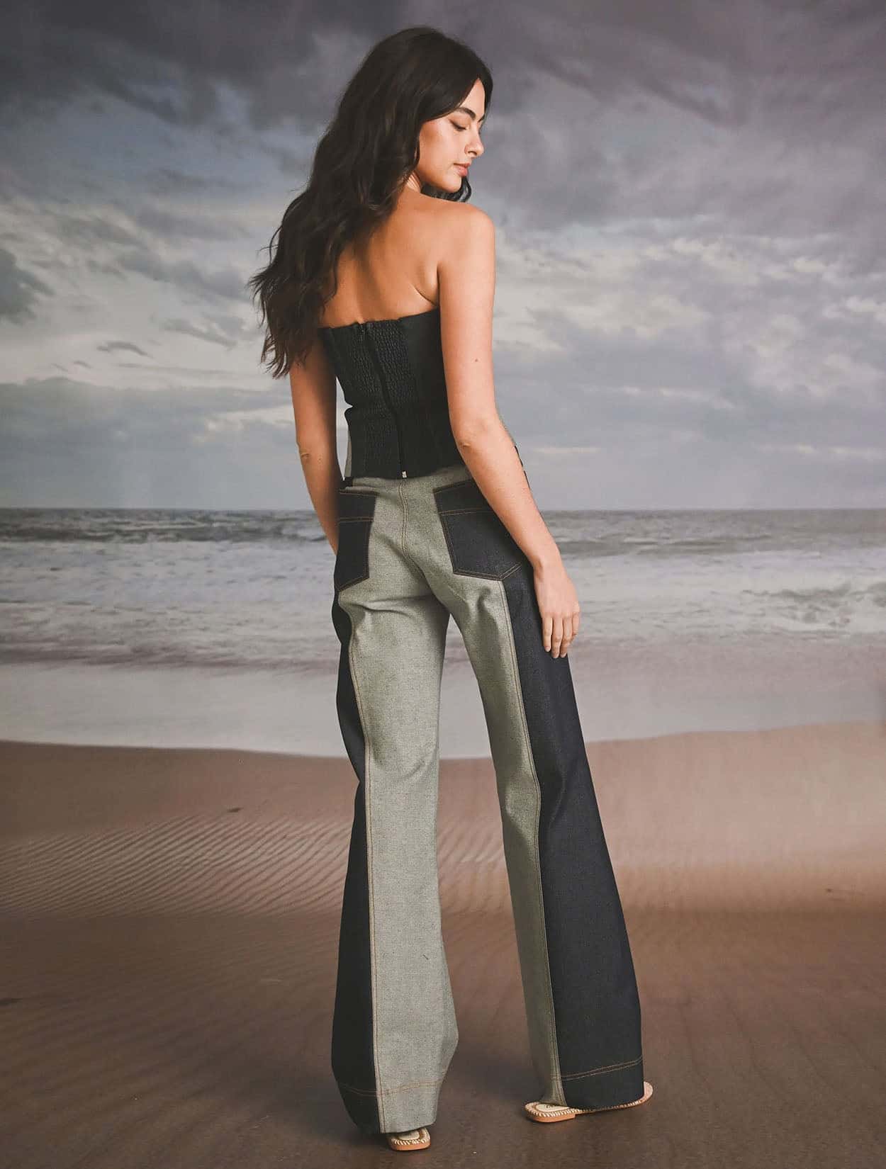PANTALÓN DENIM BICOLOR - miniatura 2
