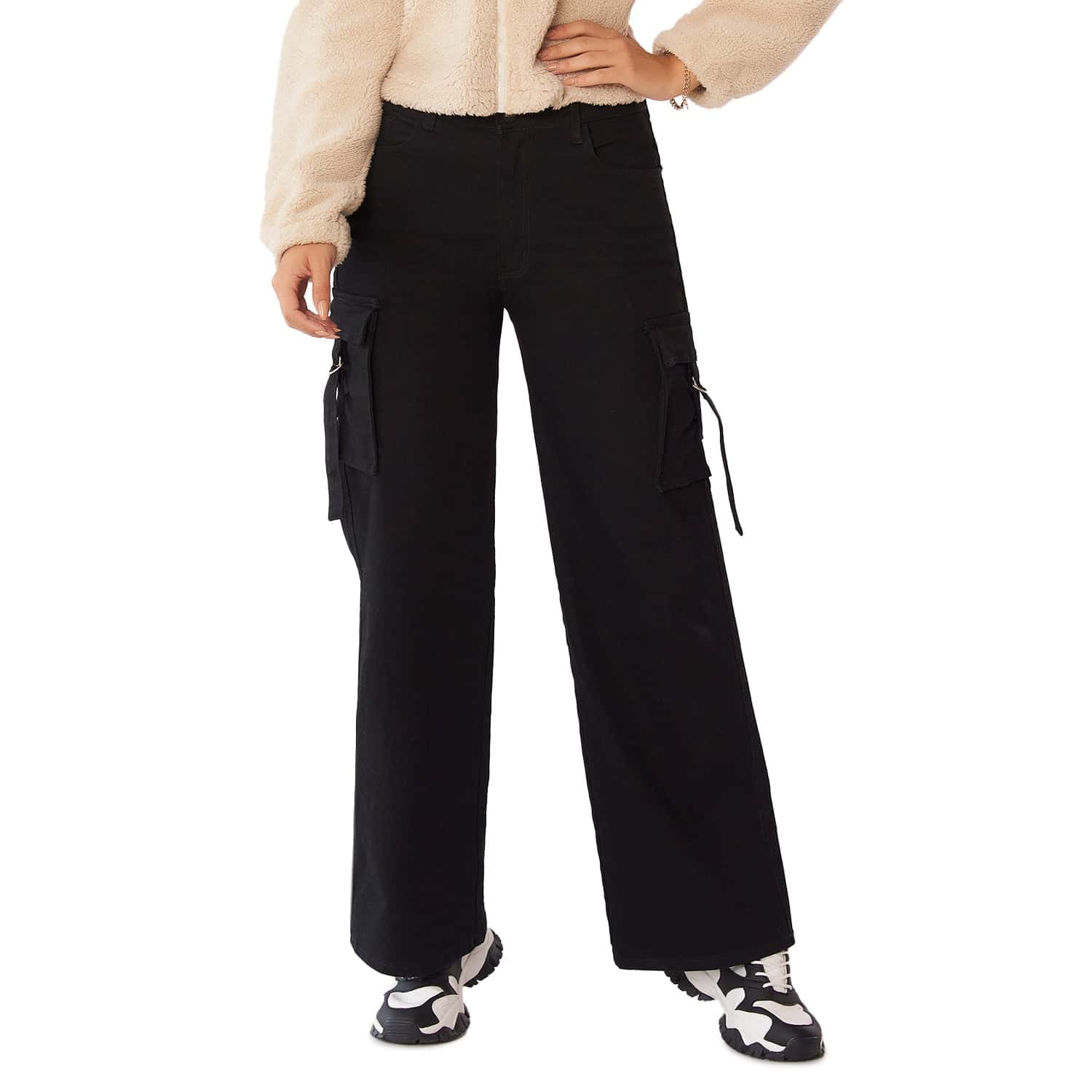 Pantalon Cargo Luppe Negro Croydon para Mujer