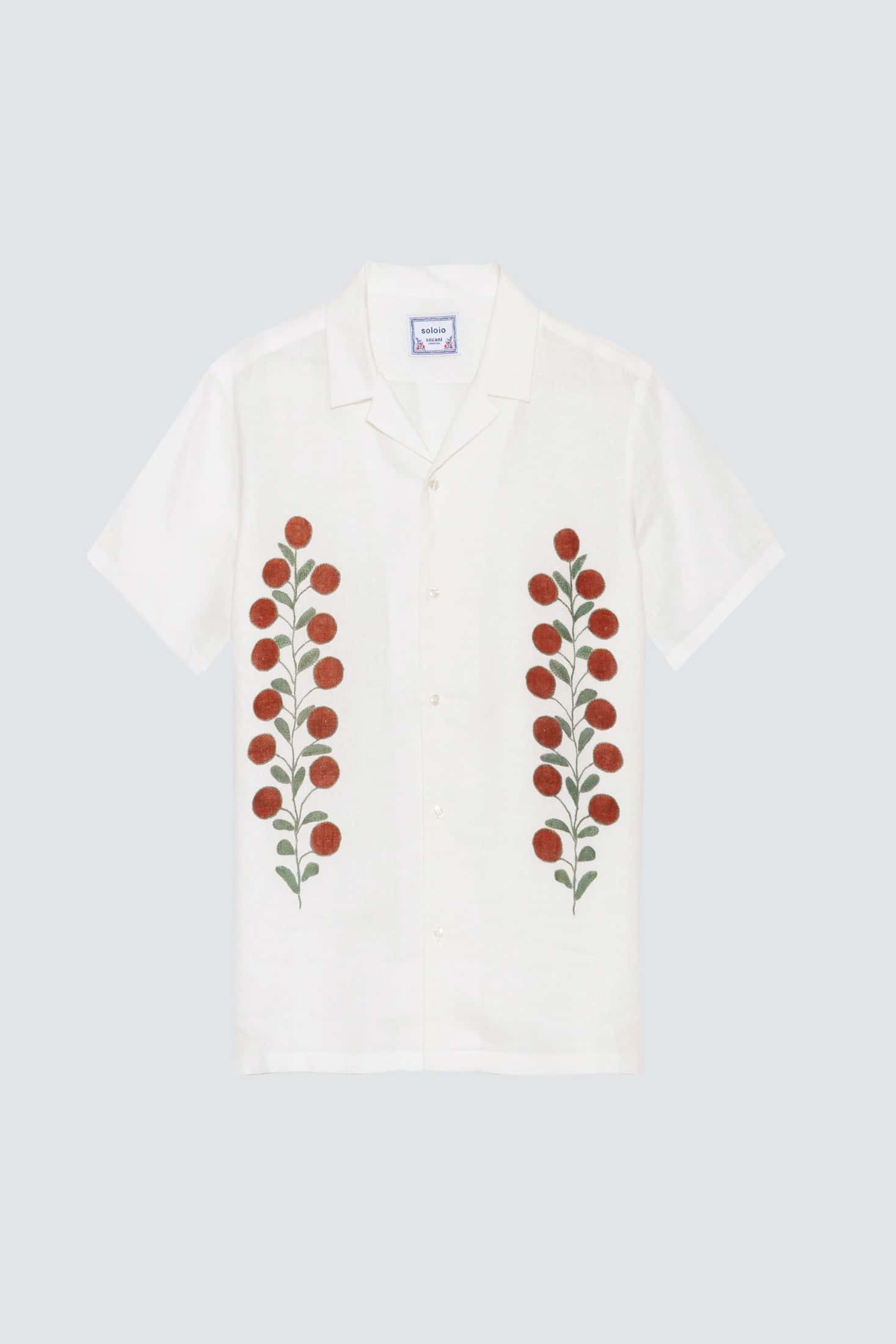 Men's linen shirt red mirzo
