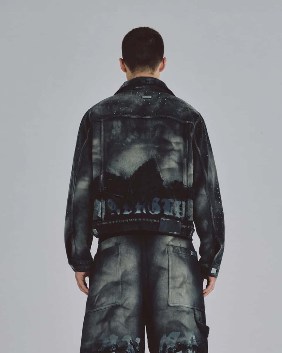 94' UNDRGLD Double Destroyed Jacket Vintage Gray - miniatura 14