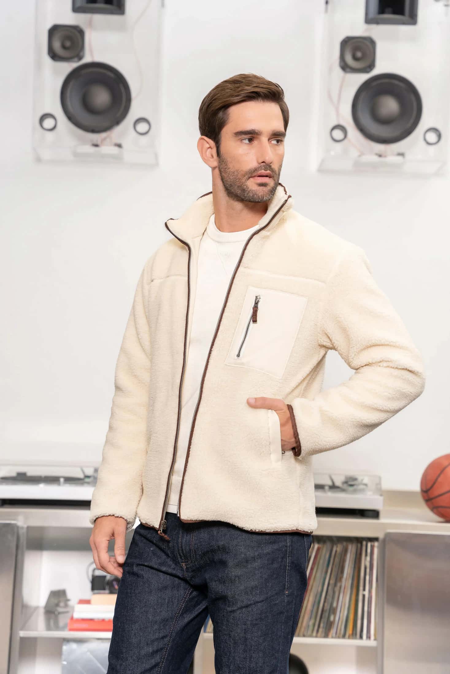 Fullzip Polar Marfil Hombre - miniatura 4