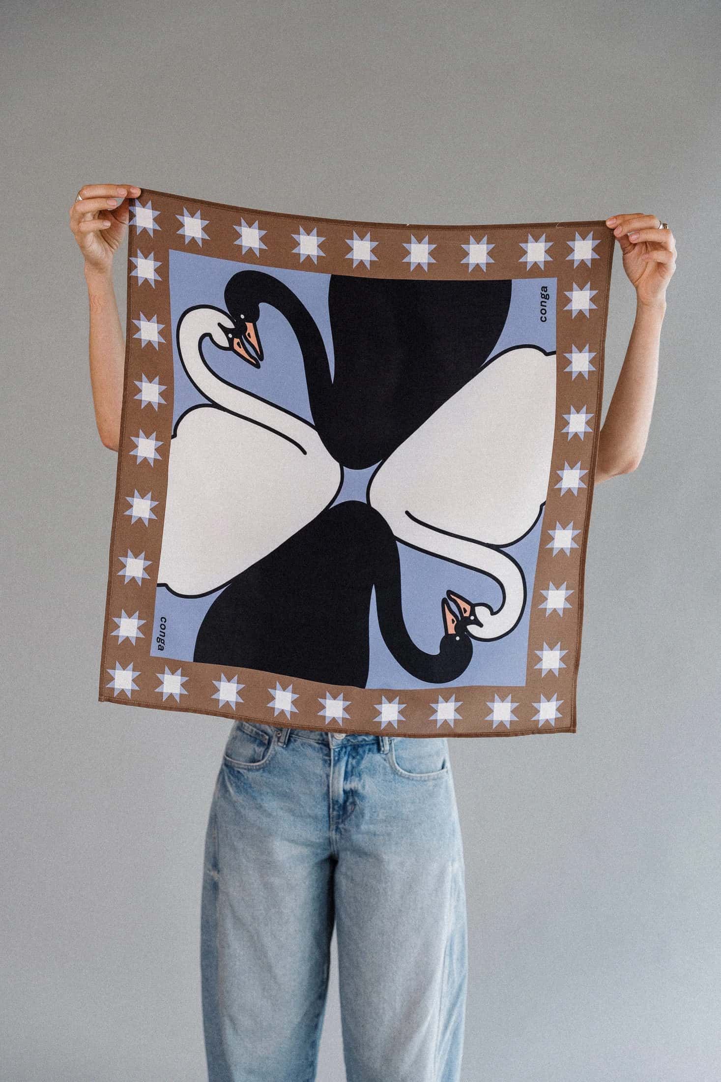 Pashmina CISNES ENAMORADOS