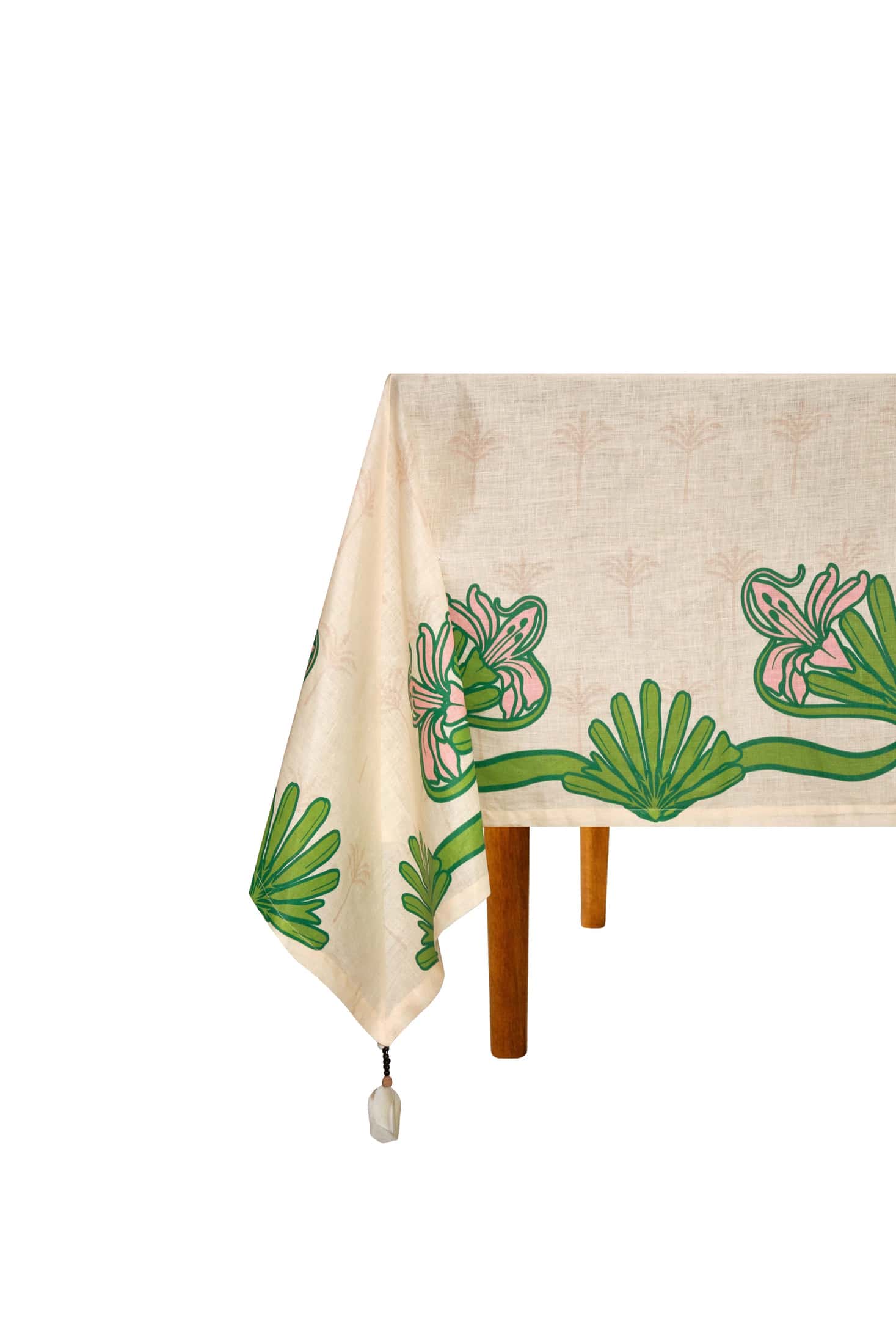 Embroidered Linen Tablecloth  / Lirios Maxi