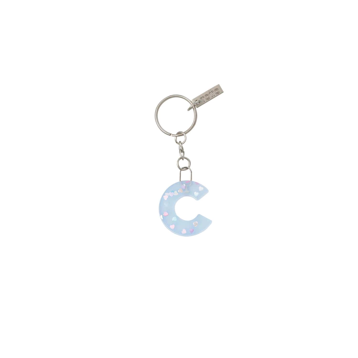 Llavero de Goma Abc color Blanco