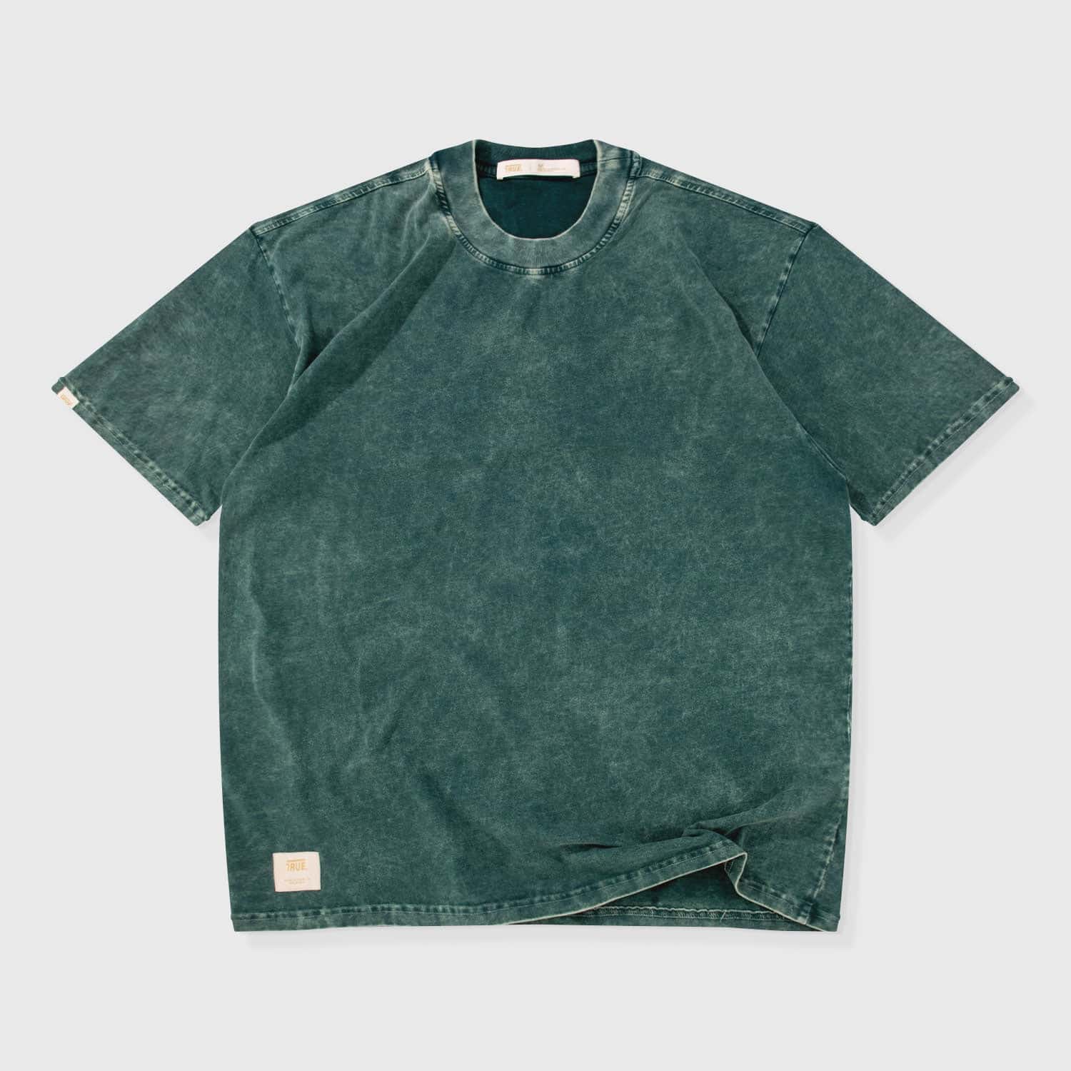 Oversized Washed T- Shirt - Pine Green