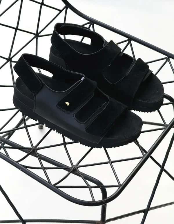 SANDALIAS COMFY NEGRO VELVET