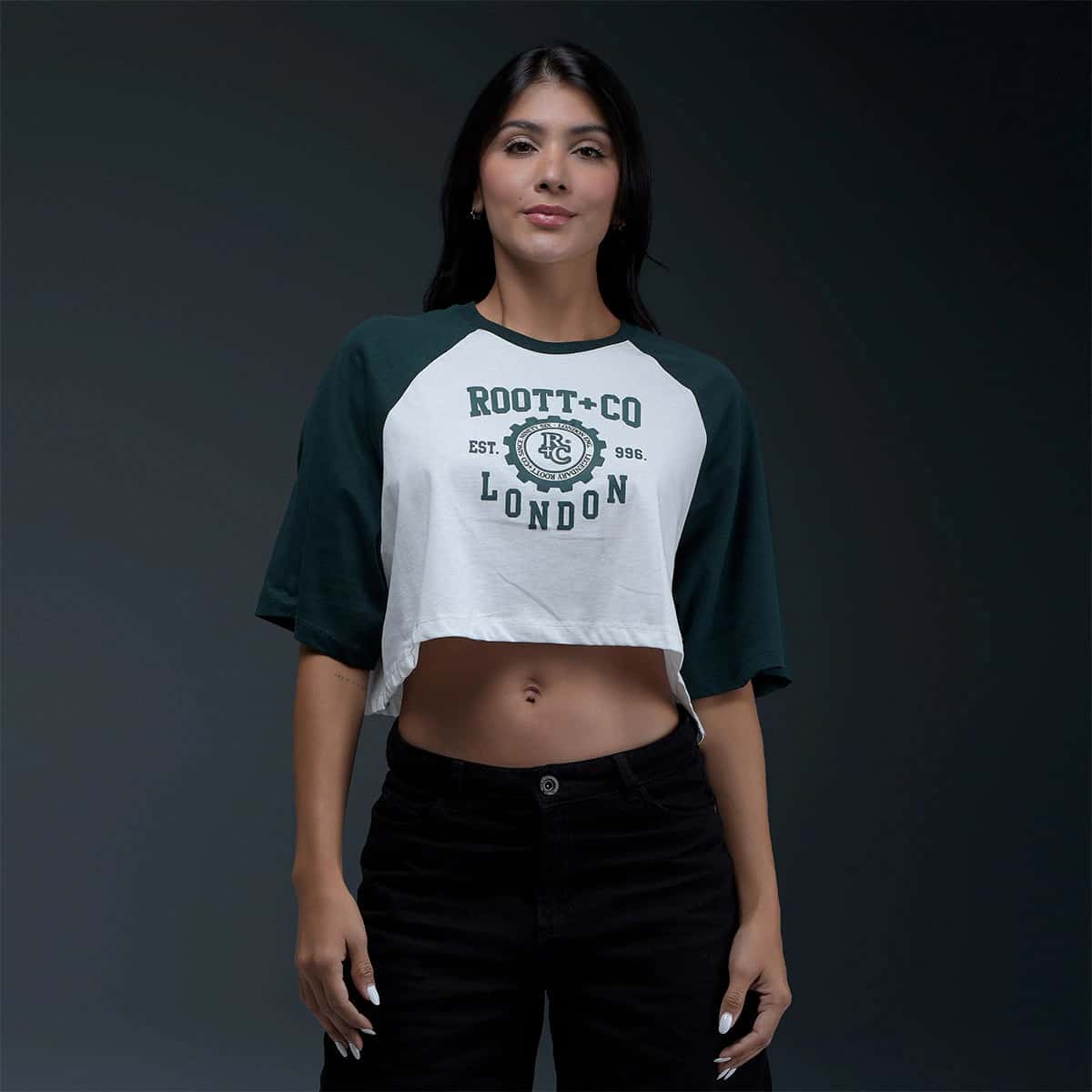 Camiseta Oversize Blanca Verde