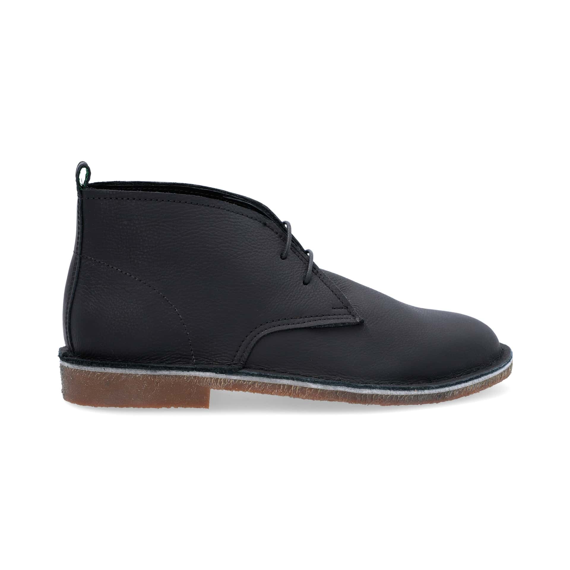 Botas Desert Hombre Cuero Abatanado Negro - miniatura 2