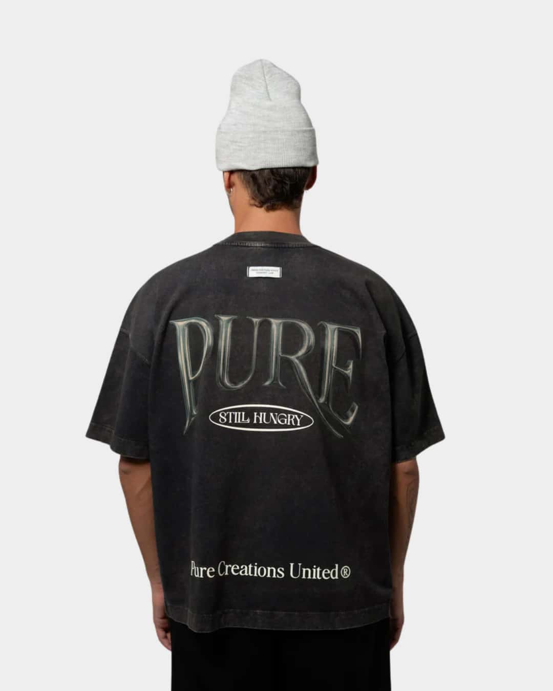 STILL HUNGRY WASHED GRAY T-SHIRT - miniatura 2