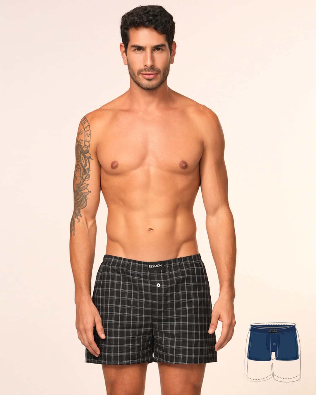 Boxer suelto con boxer interno en poliester Ref. 3052 - miniatura 4