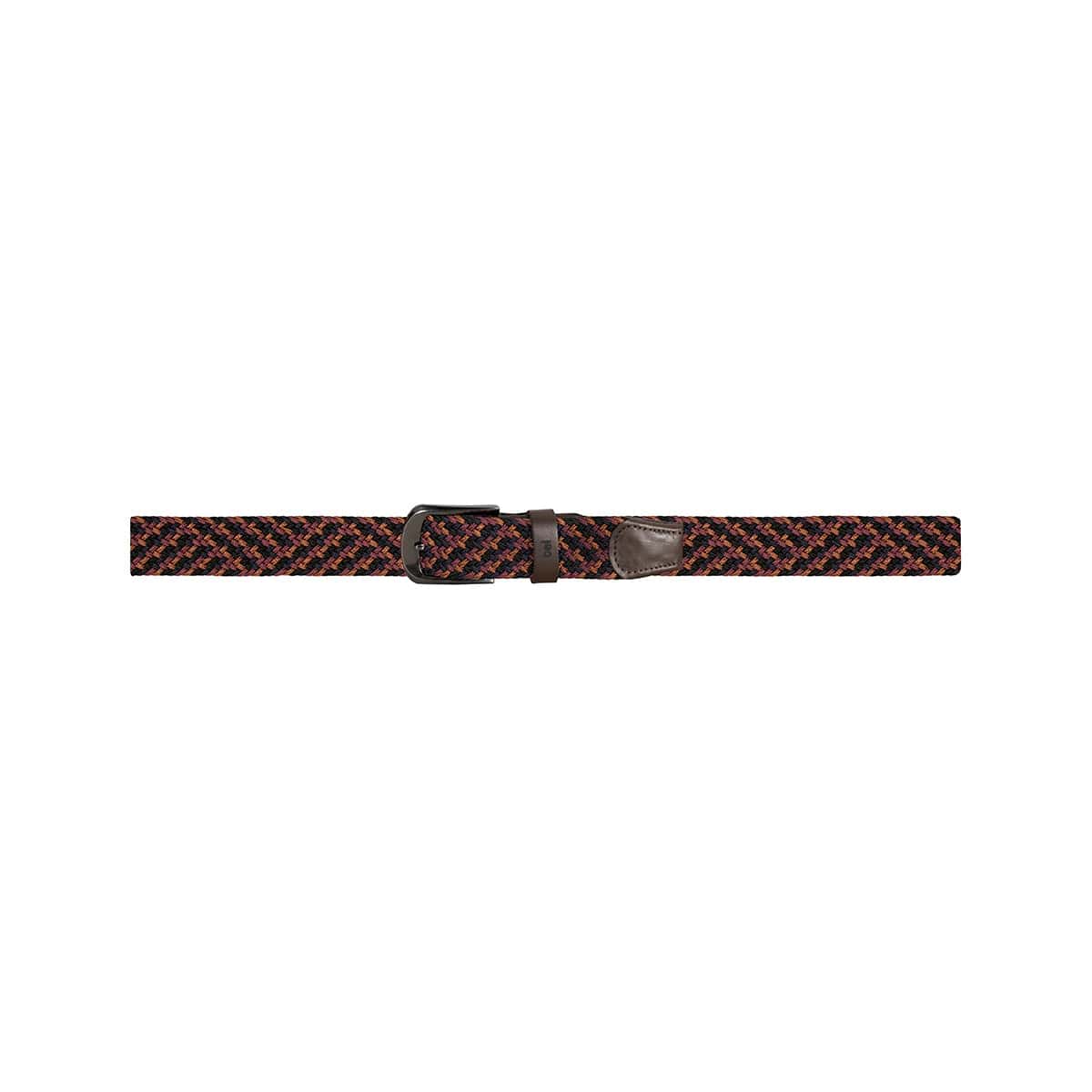 Cinturón trenzado elástico Negro/Tabaco/Vino/Azul - miniatura 2