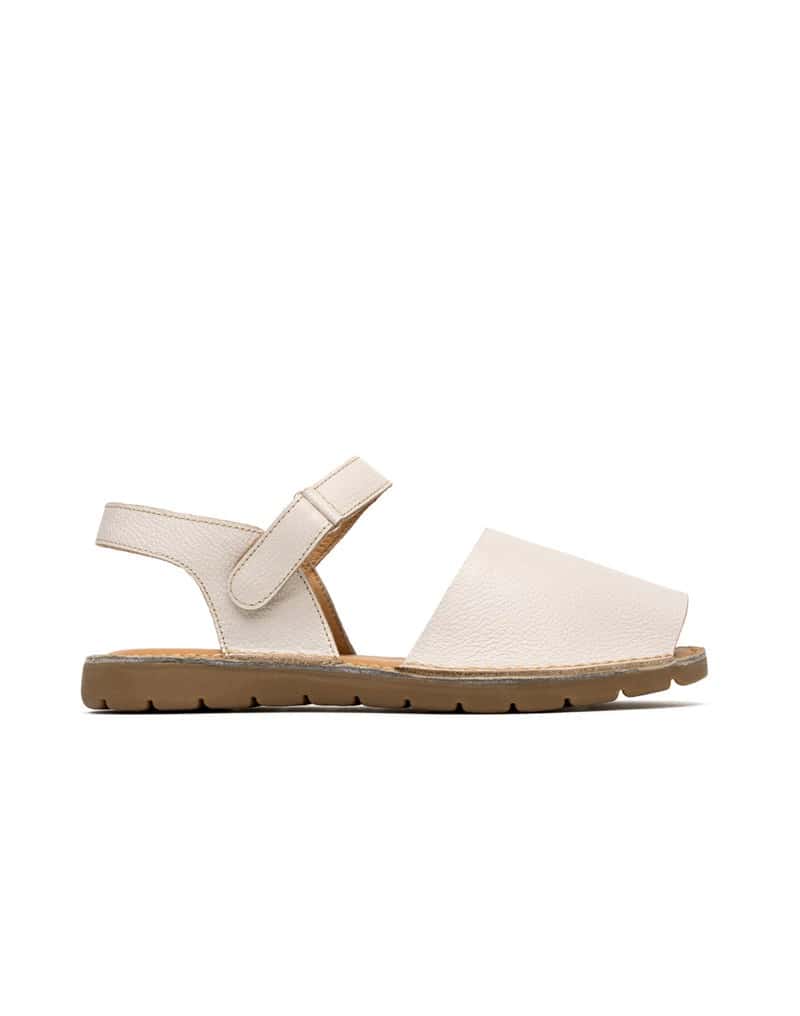 Sandalia deportiva plana , confortable en cuero  REF SFI1465SL