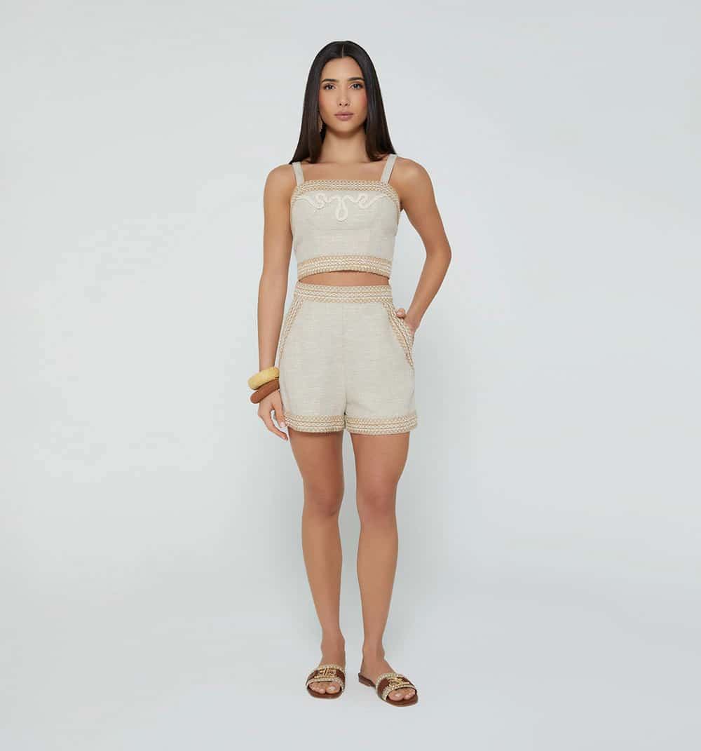 Blusa tiras con pasamaneria