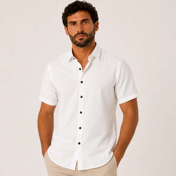 CAMISA MC 100% ALGODON HOMBRE