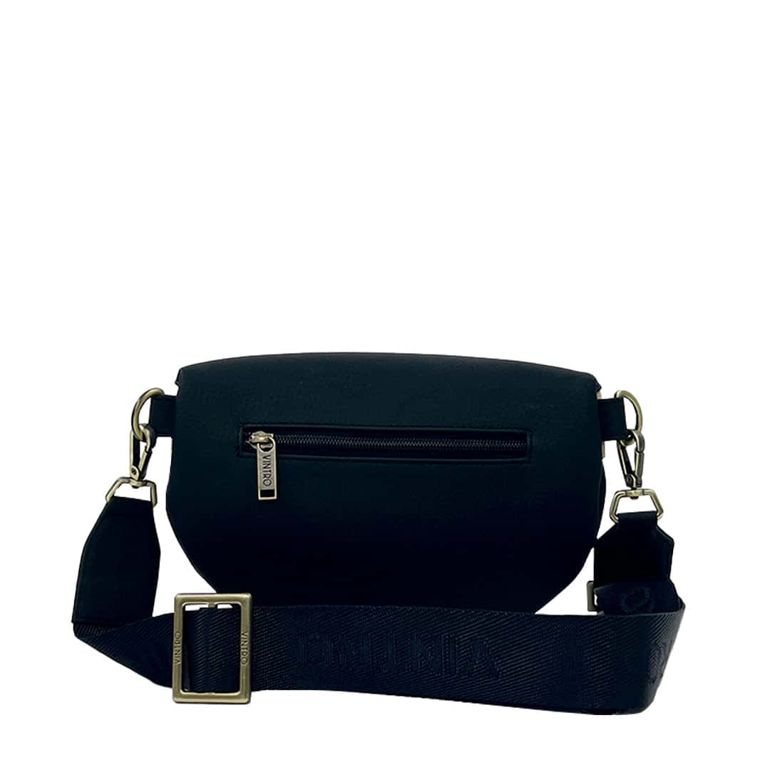 Riñonera Para Mujer Vera Negro y Beige Pop Of Colors - miniatura 3