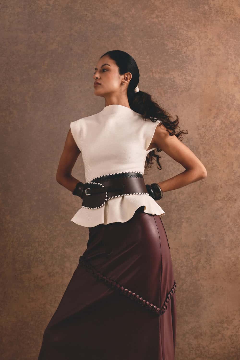 "LA MONA" TOP IVORY - miniatura 2