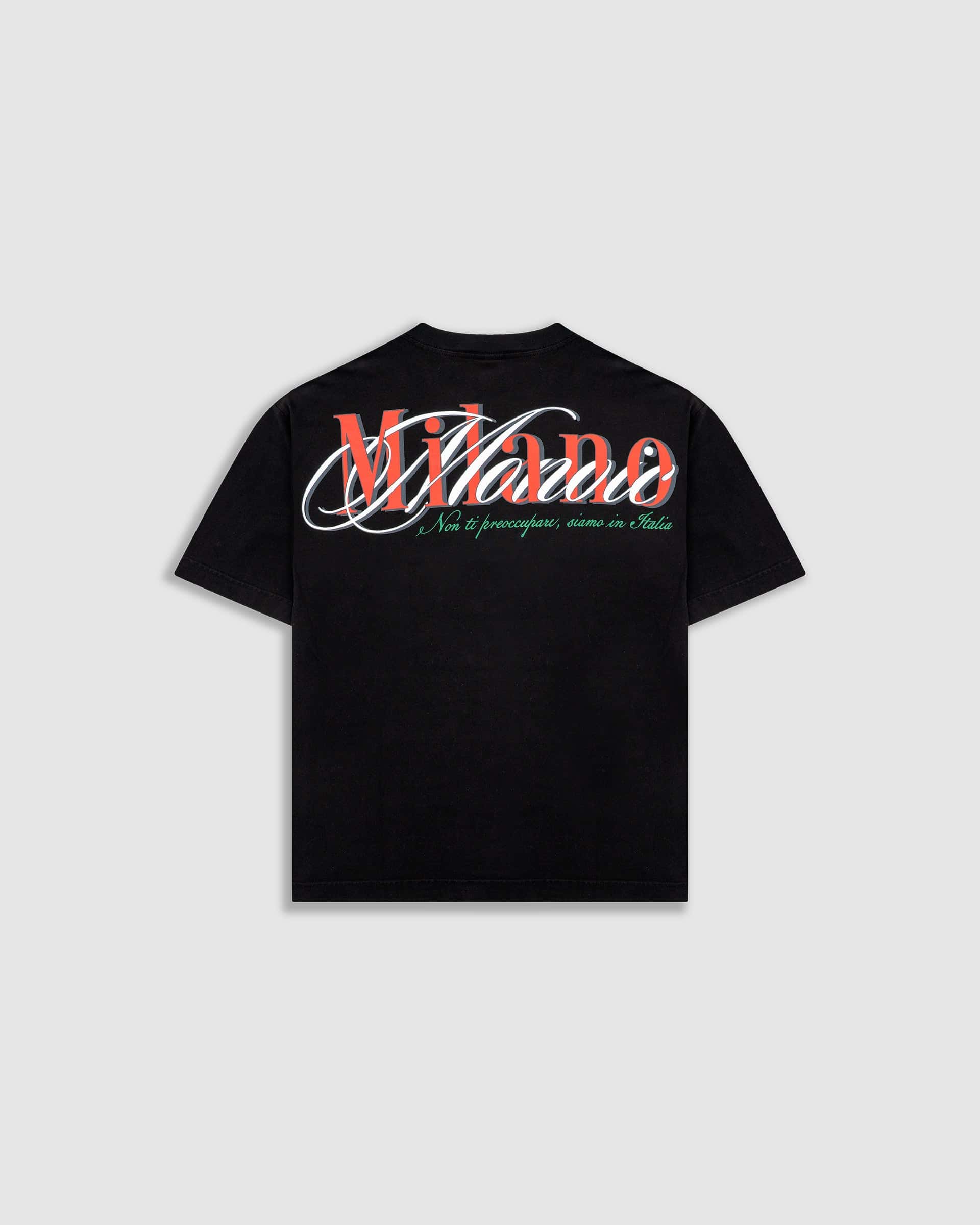 Camiseta Boxy fit Milano - Negro Oscuro