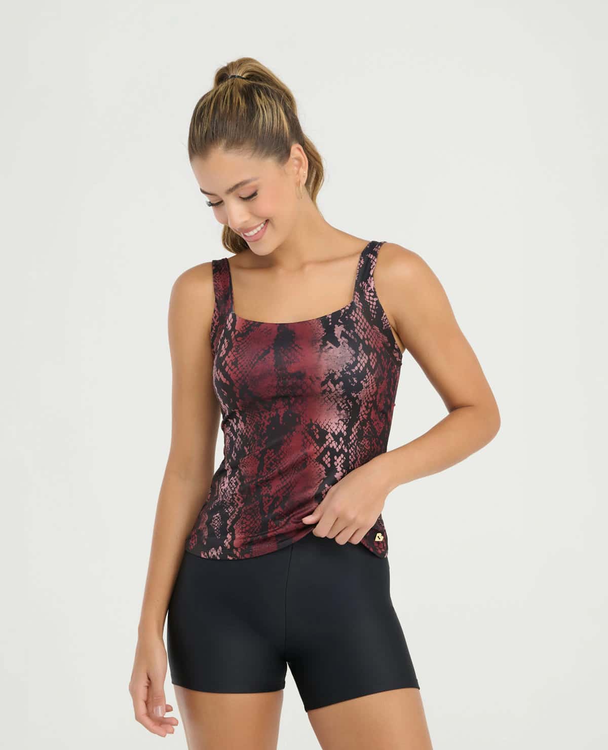 Vestido de Baño Tankini | Copas Fijas Suaves | Cargaderas Ajustables