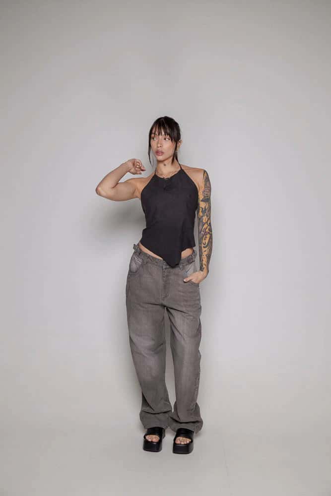 Baggy Courage Dama Gris/Stone - miniatura 5