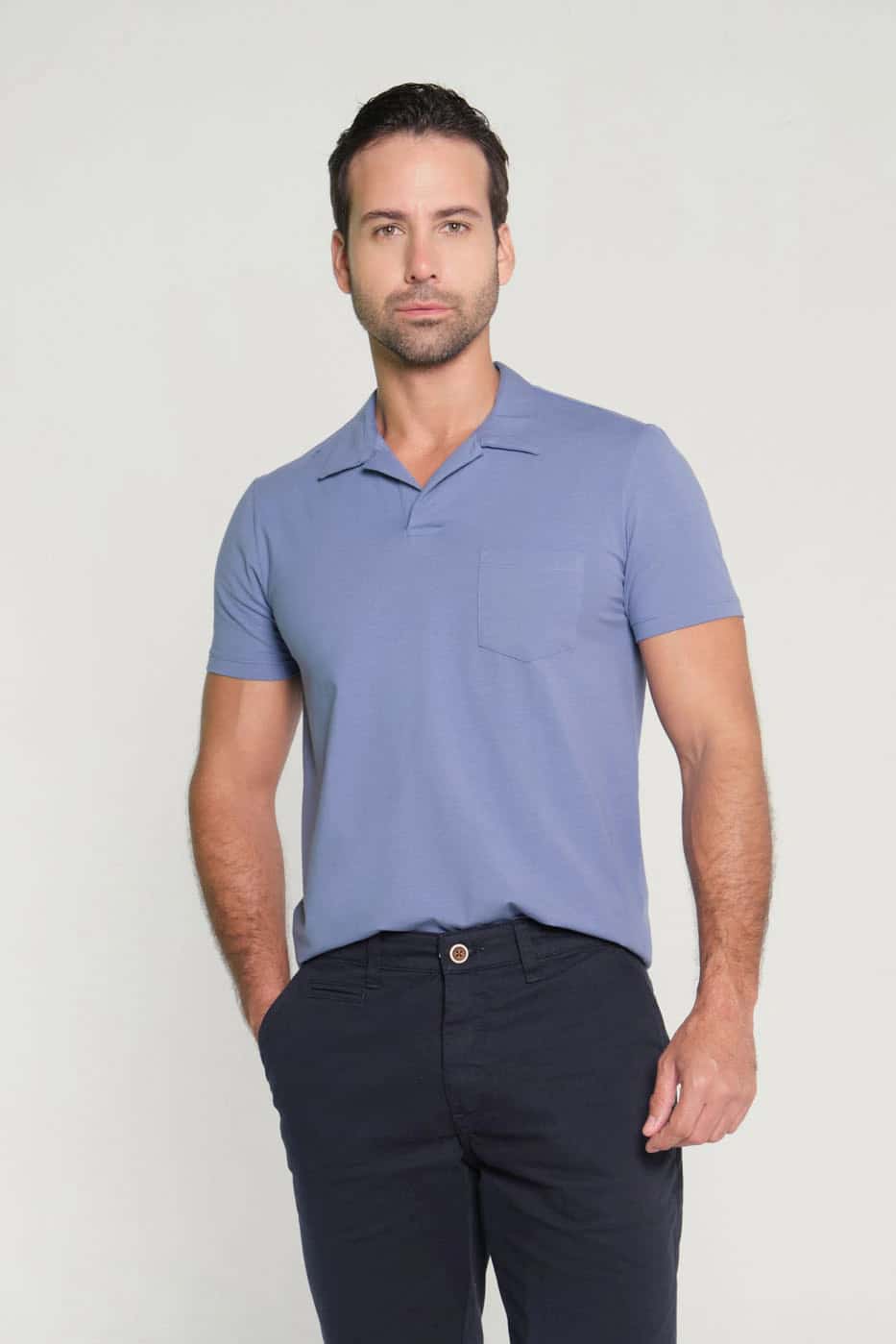 Camiseta Regular Polo Azul Colbalto