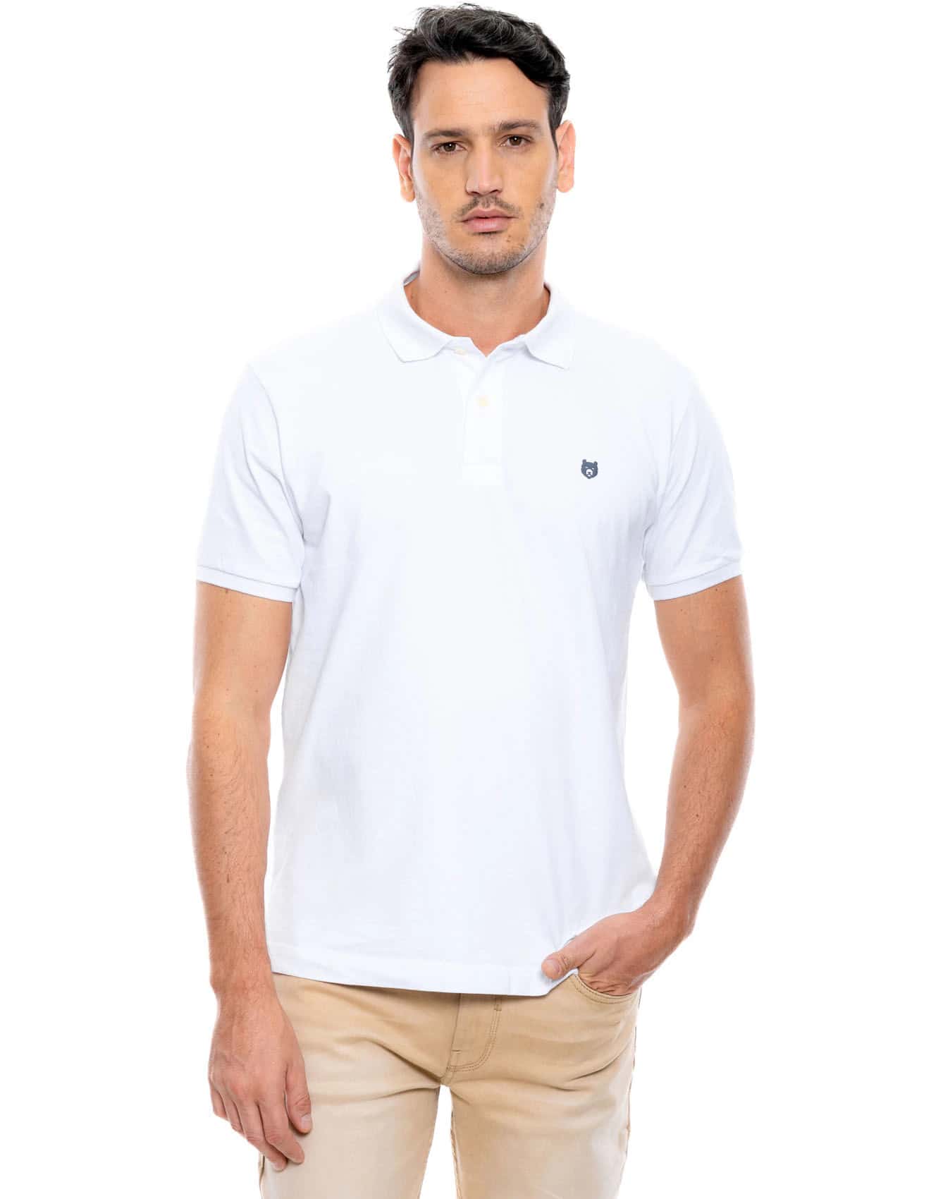 Polo Unicolor Logo Estampado Eco Recycle