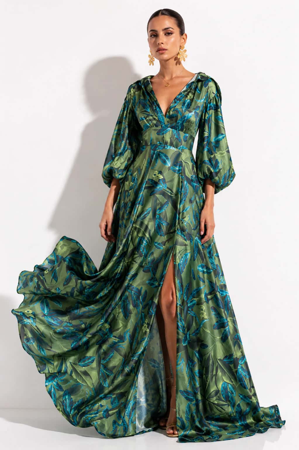 Vestido Ono Estampado Multi Verde - miniatura 1