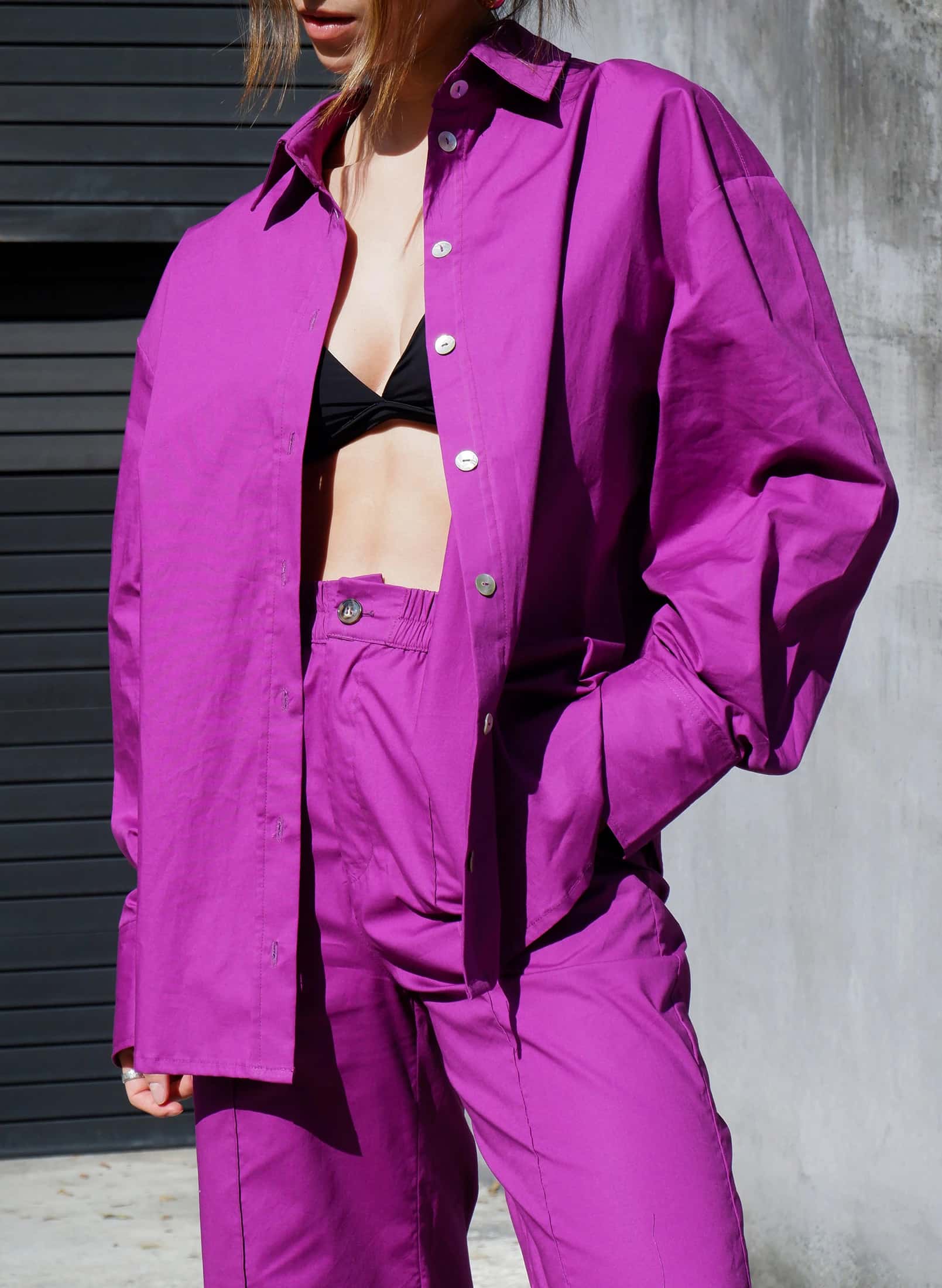 Camisa Plena de algodón - Lollipop purple