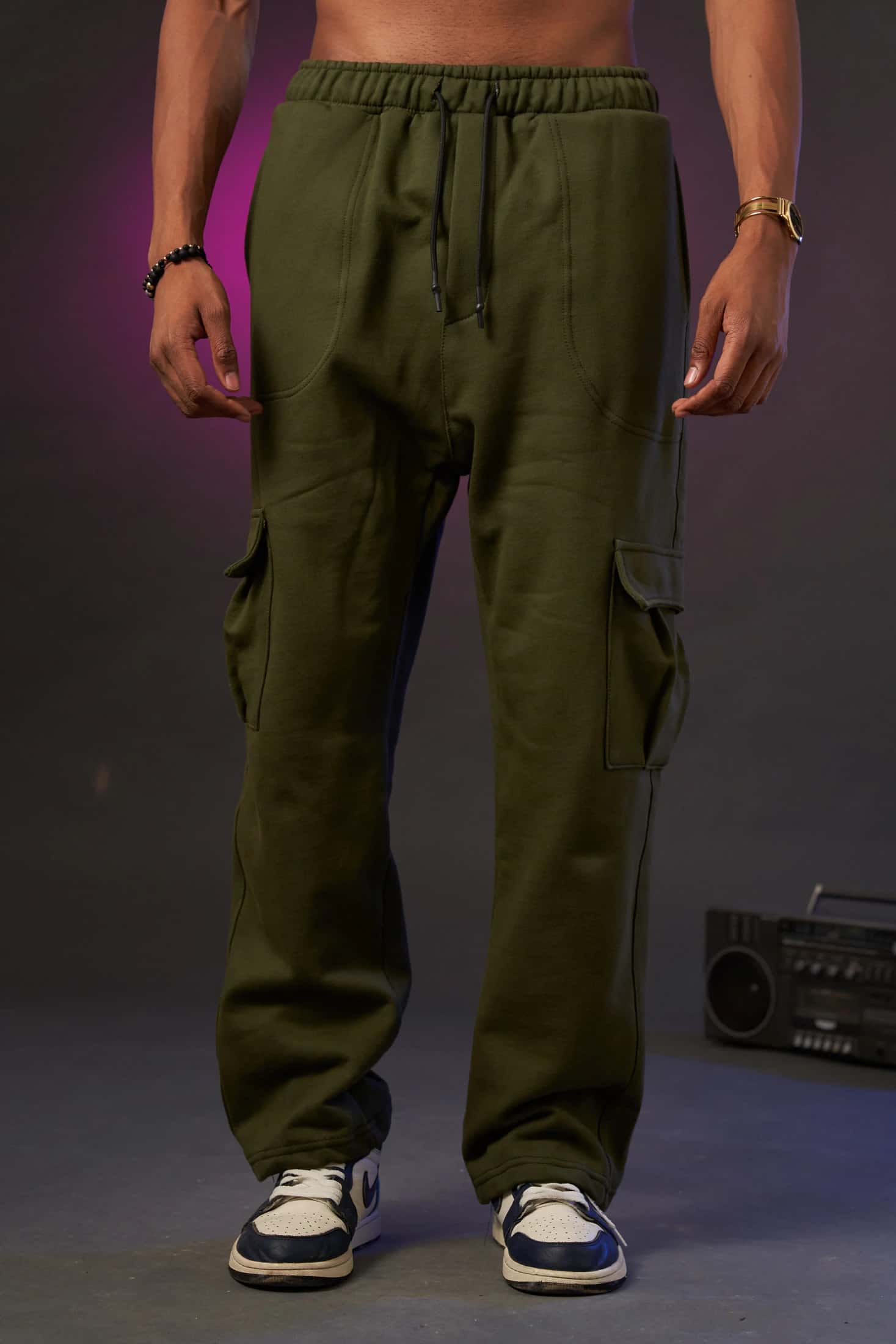 Sweet pant Cargo Verde militar 80’s 400 gramos