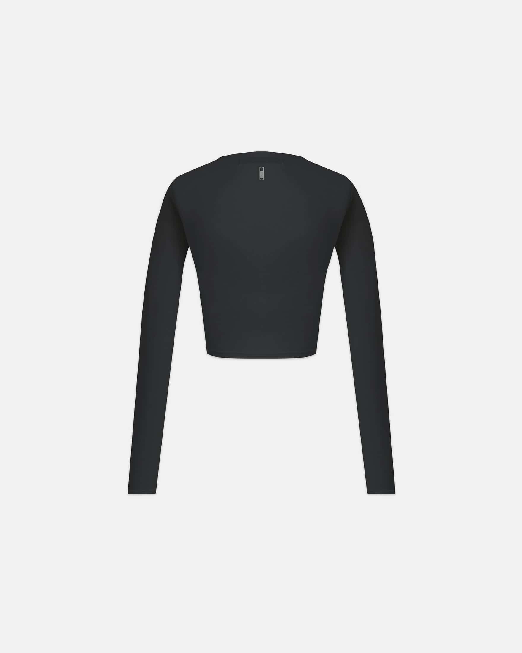 W Line Basic Long Sleeve Tshirt Black - miniatura 3
