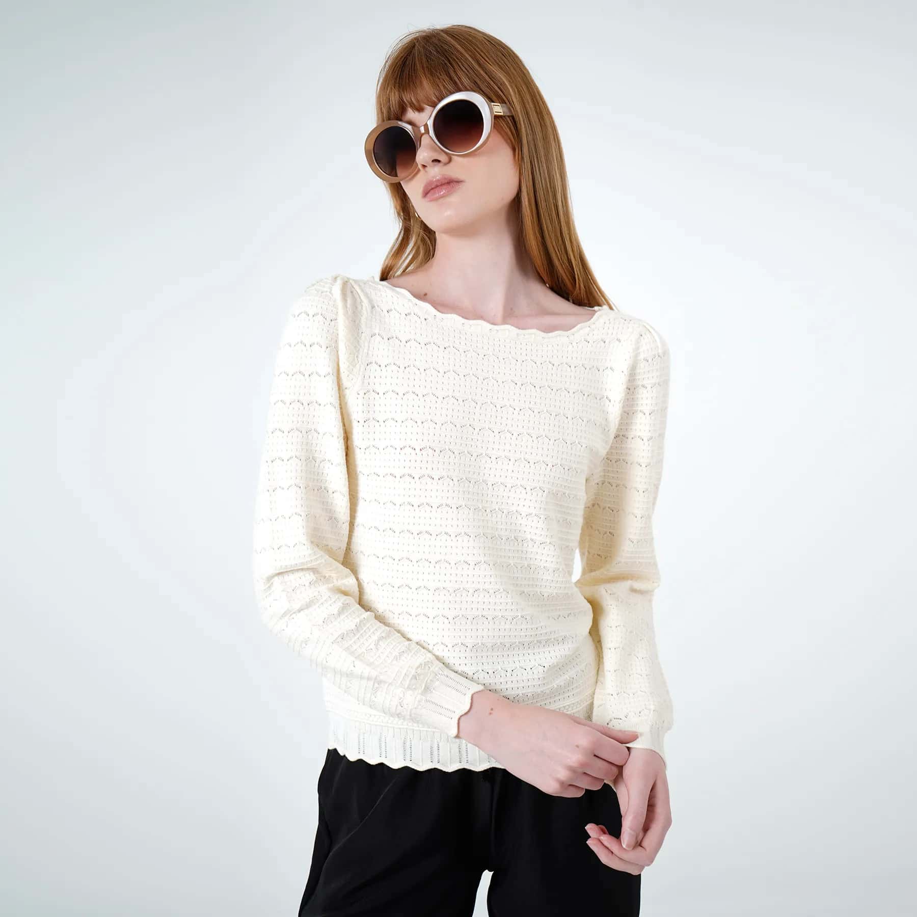 Sweater Cuello Camisero Manga Larga