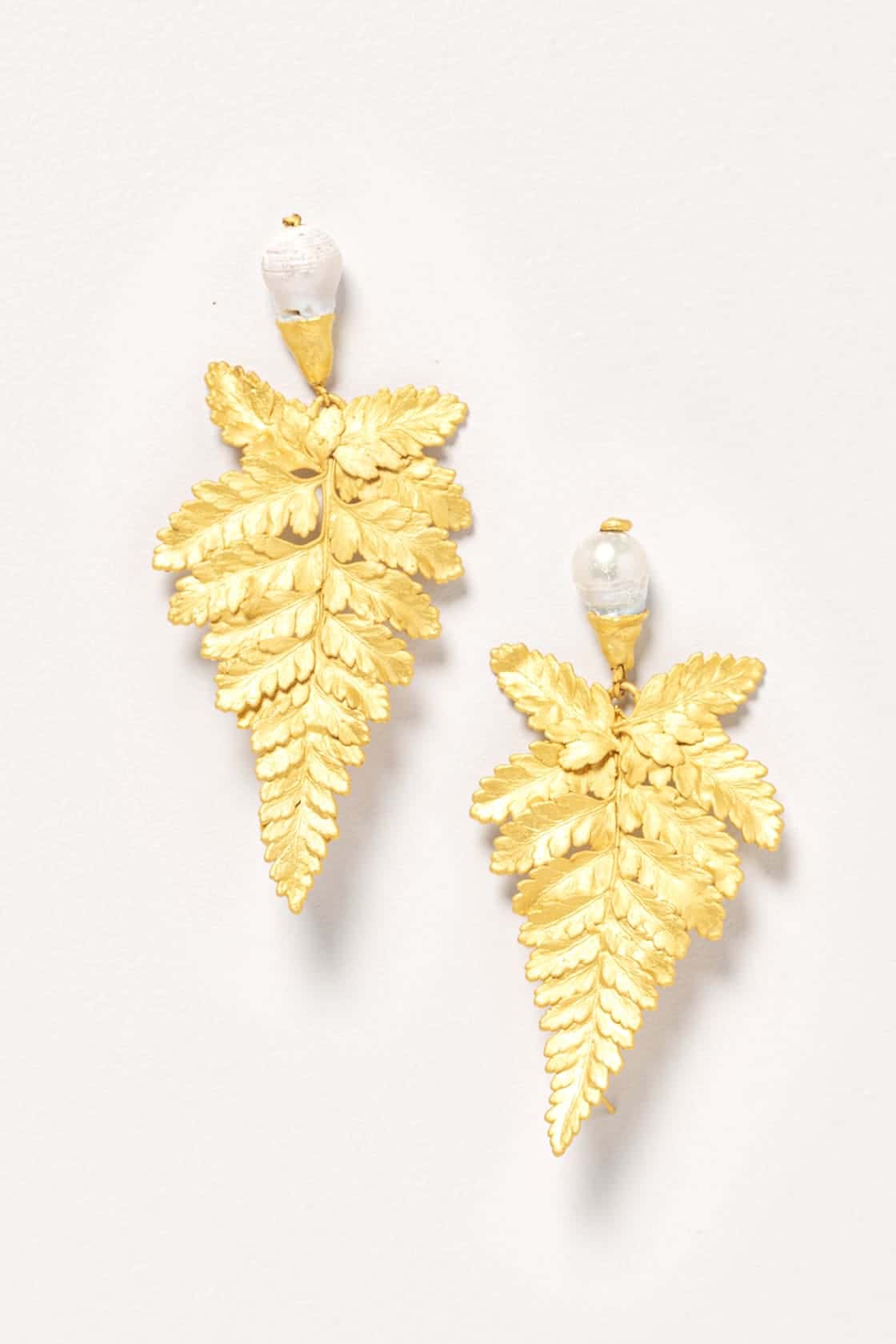 LACE FERN STUDS AND PEARLS - miniatura 3