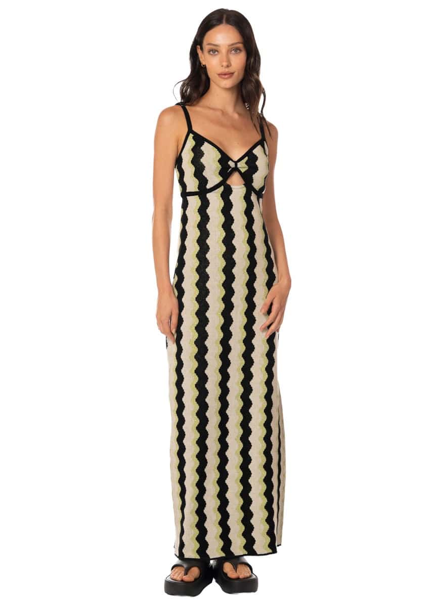 Maaji Desert Stripes Amaranto Long Dress