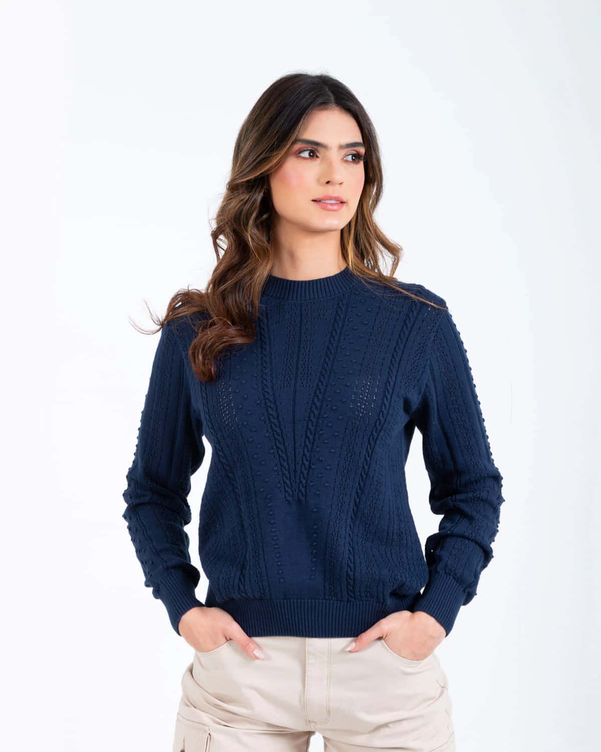 Sweater azul para mujer