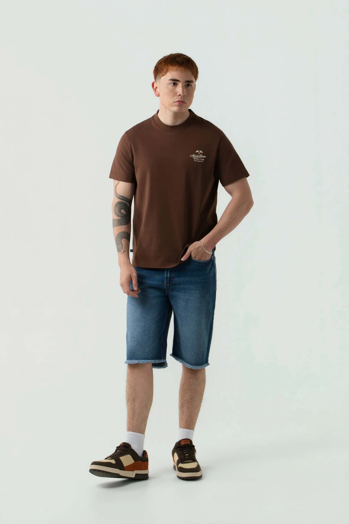 Bermuda Denim QST Raw Edge - Azul Medio - miniatura 7