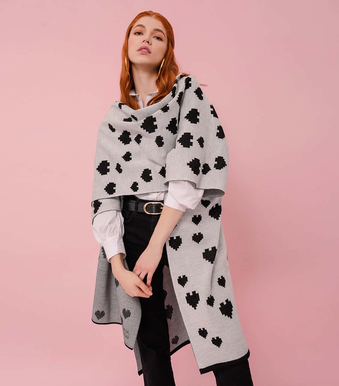 Poncho Cuore Crema
