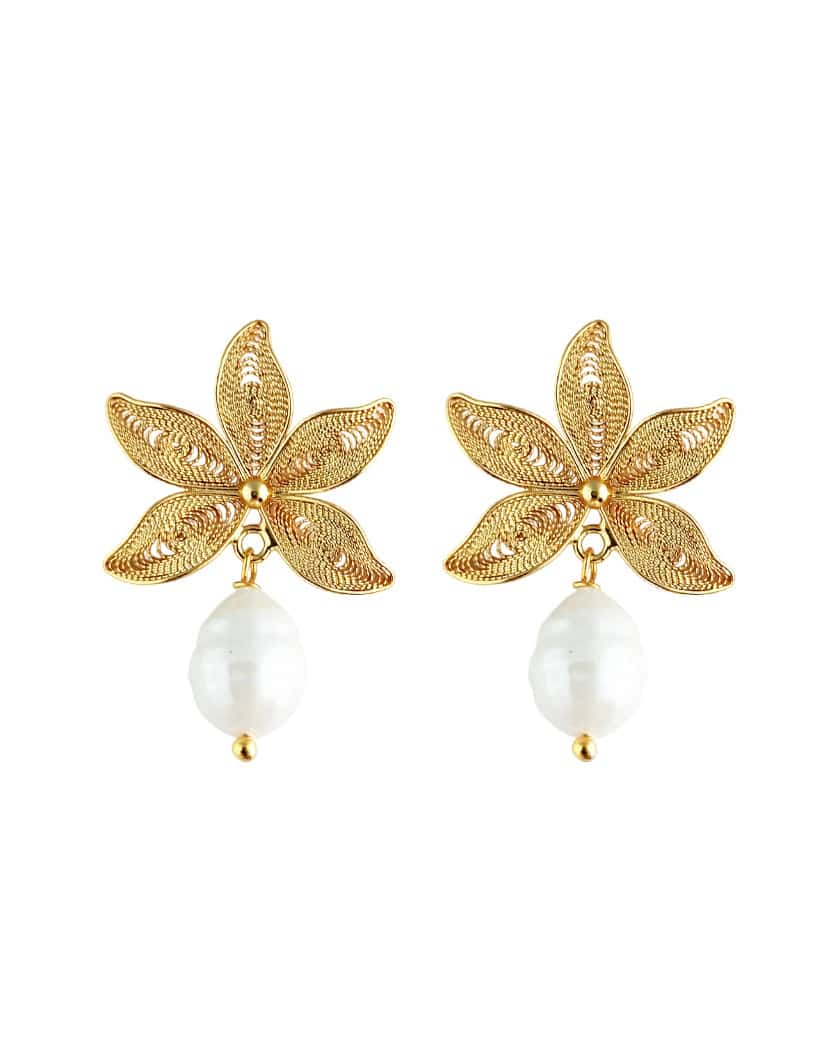 Aretes filigrana  con perla Gadea