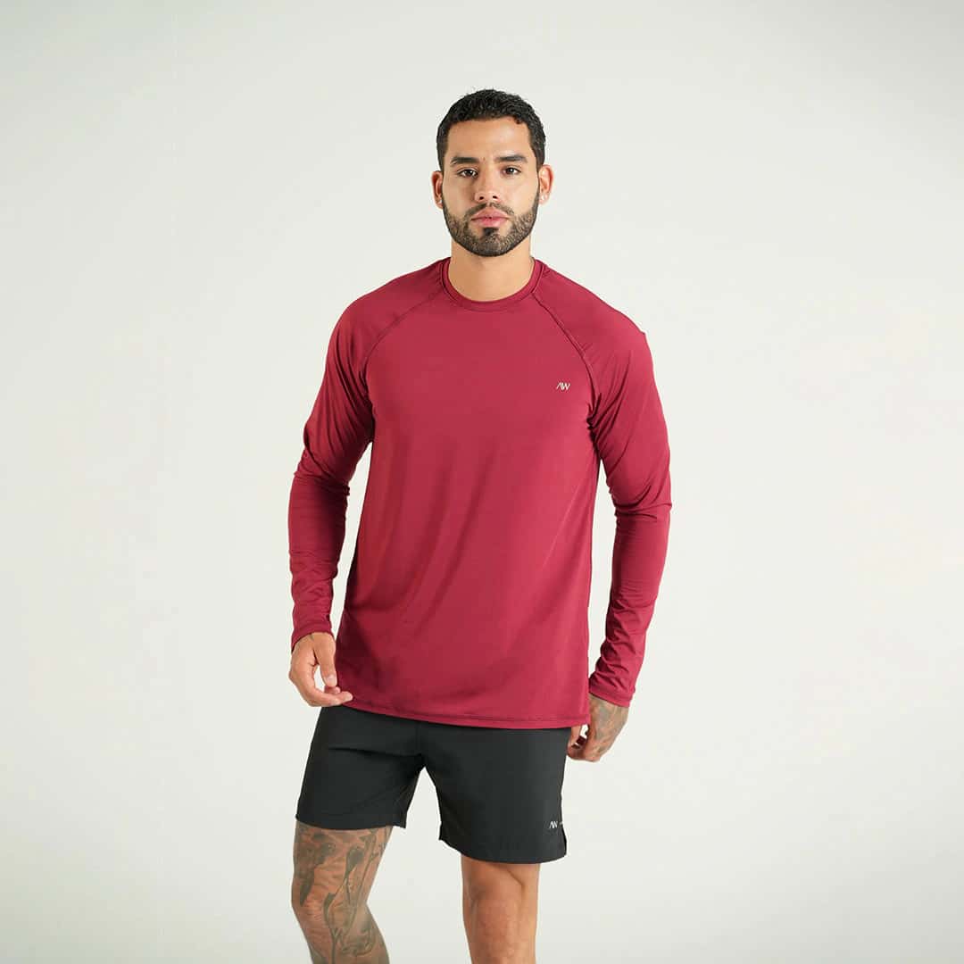 Long sleeve Men Deep Red - miniatura 1
