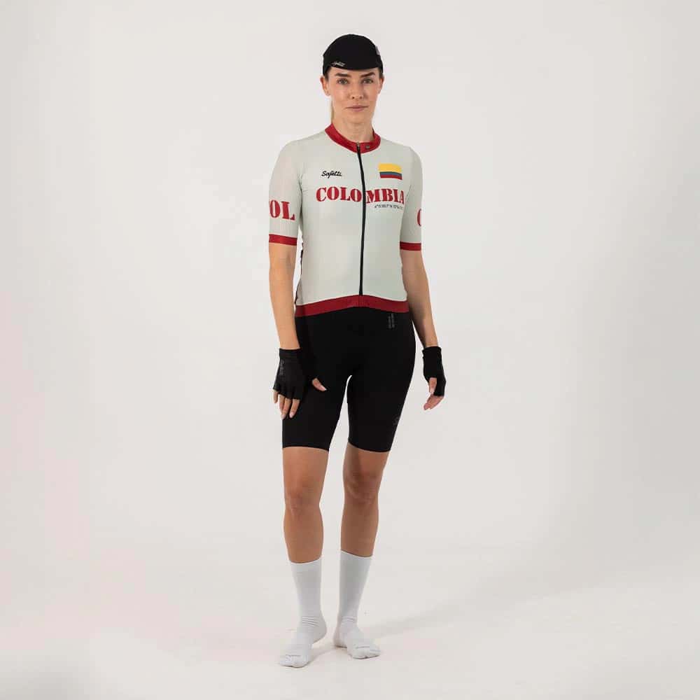 CAMISA CICLISMO MANGA CORTA COLOMBIA 51 PARA MUJER - miniatura 1