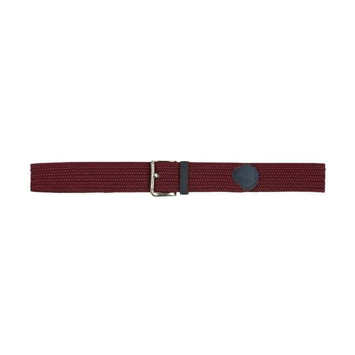 Men's braided elastic burdeos belt